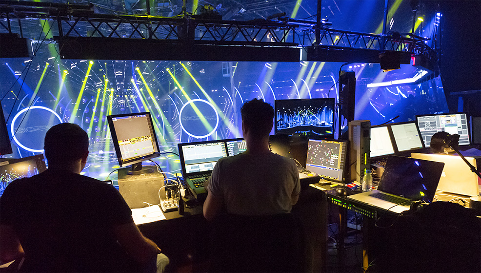 photo, perspective overview from control room position on the Your Face Sounds Familiar set